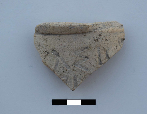 Ștampilă englifică pe gâtul unei amfore heracleote, cca. 300-250 î.e.n.