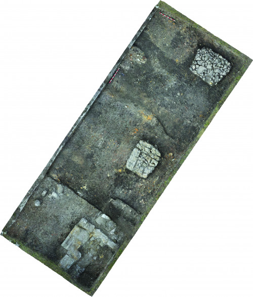 Fig. 1. Fotogrammetria secțiunii reluate în 2021, ilustrând ultima fază a cercetării.