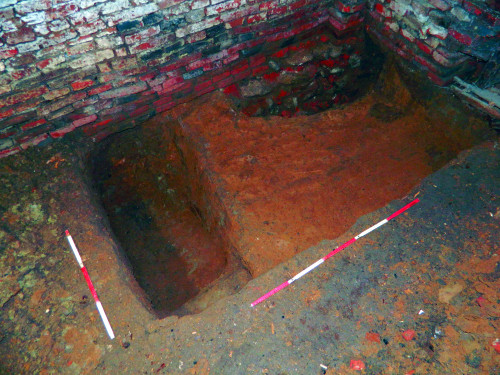 Fig. 2. Sibiu, Filarmonici 17, 2021 – caseta C2 din pivniță cu complexele cx 10, 12, 13