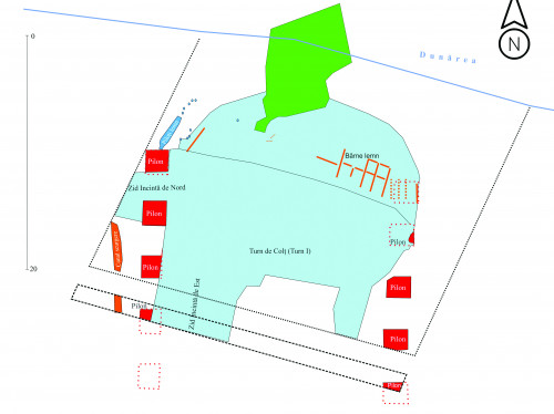 Fig. 1. Incinta Nord – Turn Colț (Turn I). Plan.