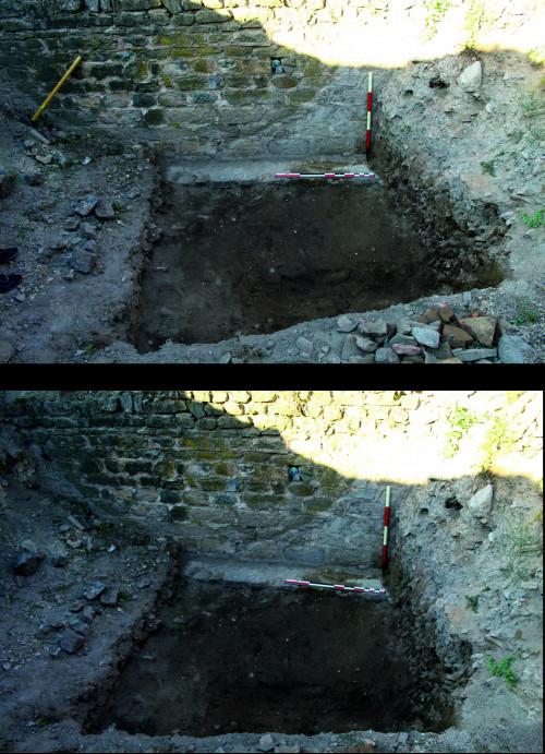 Fig. 2. Turnul Mare (TC1). Aspecte din timpul cercetărilor.
