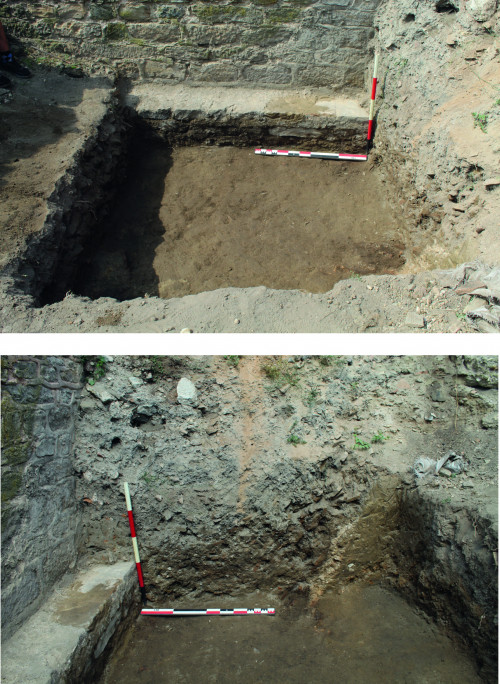 Fig. 3. Turnul Mare (TC1). Aspecte din timpul cercetărilor.