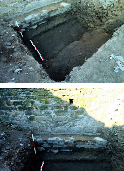 Fig. 6. Turnul Mare (TC1). Aspecte din timpul cercetărilor.