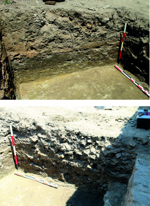 Fig. 7. Turnul Mare (TC1). Aspecte din timpul cercetărilor.