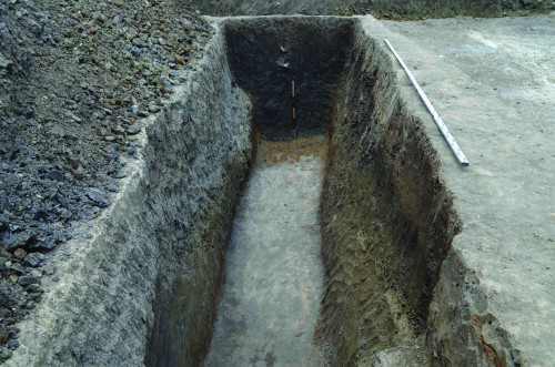 Fig. 5. Șanțul de apărare S1 după golire.