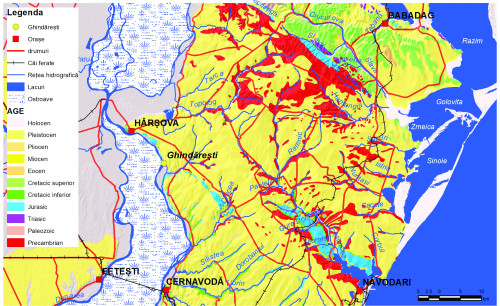 Fig. 2. Harta geologică a zonei.