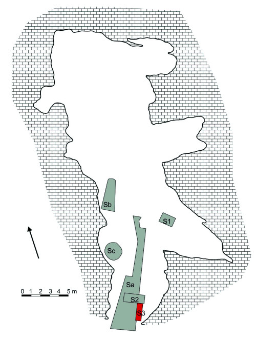Fig. 2. Plan Peștera Ursului - nr. 2.