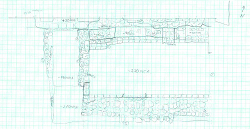 Fig. 3. Planul fundației din C7.