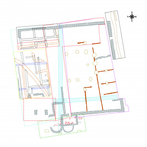Fig. 1. Planul topografic al praetorium-ului de la Bologa.