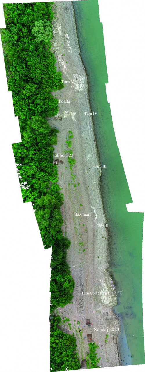 Fig. 2.  Incintă Nord. (ortofotoplan).