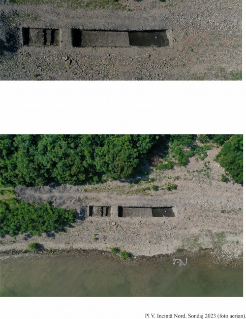 Fig. 5. Incintă Nord. Sondaj 2023 (foto aerian).
