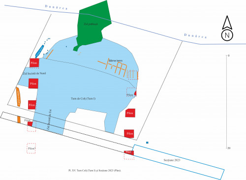 Fig. 3. Turn Colț (Turn I) și Secțiune 2023 (Plan).