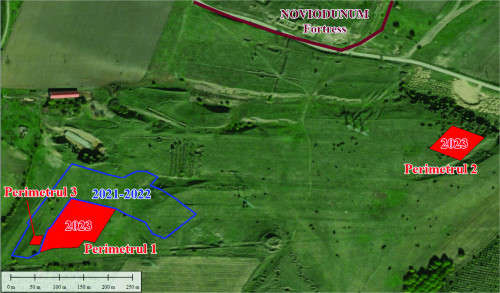 Fig. 1. Cercetări magnetometrice. Perimetre investigate.