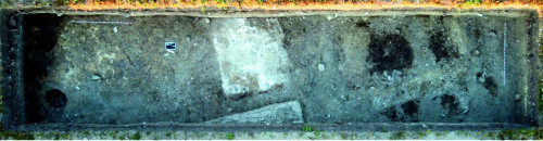 Fig. 1.b. Micia, Sector Castrul roman, campania 2023: – S1 Nivel de distrugere a clădirilor din faza de lemn a castrului (- 1,40 m adâncime.