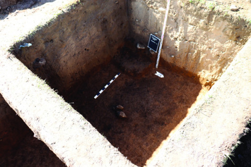 Fig. 3. Caseta A (Campania 2022) conturarea vetrei medievale.