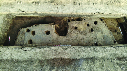 Fig. 1. Sântana – Cetatea Veche. Fotografie a secțiunii S9.