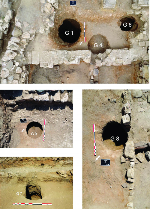 Fig. 5. Gropile G1, G4, G6, G7, G8 și G9 la finalul golirii lor.