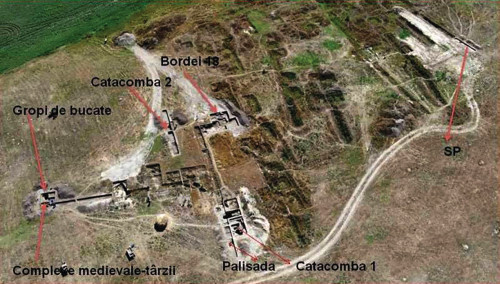 Fig. 1. Localizarea complexelor arheologice cercetate în 2023.