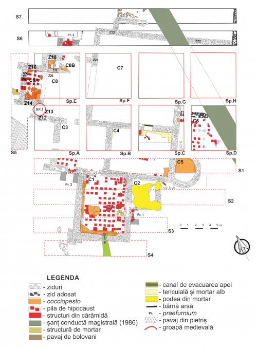 Fig. 1. Planul general al cercetărilor arheologice de la Voinești.