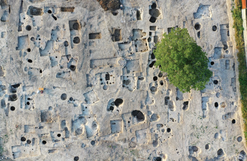 Fig. 16. Ortofotografie aeriană cu cercetările din sectorul de Sud al fortificației.