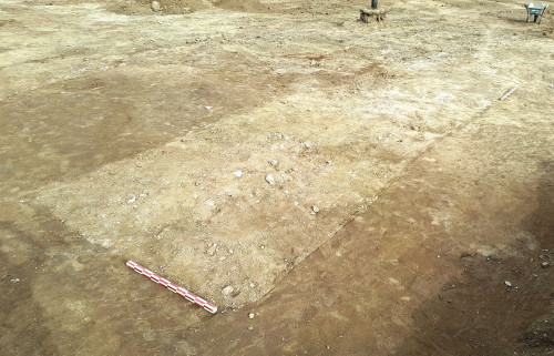 Fig. 11. Poarta de Vest a fortificației – conturarea amprentei
bastionului de Sud.