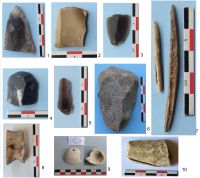 Chronicle of the Archaeological Excavations in Romania, 2019 Campaign. Report no. 25, Dobrovăţ, Pădurea Buda - Cetăţuia<br /><a href='CronicaCAfotografii/2019/01-sistematice/025-dobrovat-is-padurea-buda-s/fig16-dobrovat-padurea-buda-artefacte.jpg' target=_blank>Display the same picture in a new window</a>